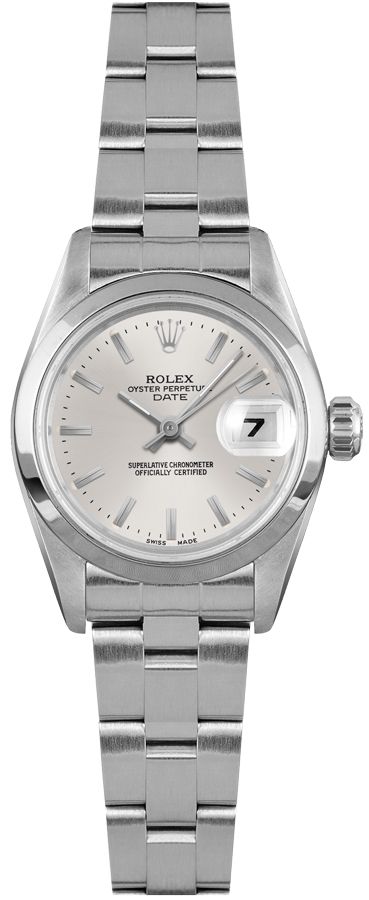 Rolex Oyster Perpetual Date 26 Silver Dial Women's Watch 79160