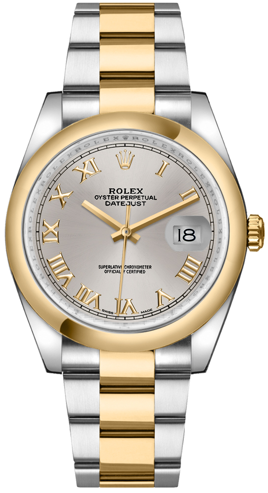 116203 Rolex Oyster Perpetual Datejust 36 Men's Silver Dial