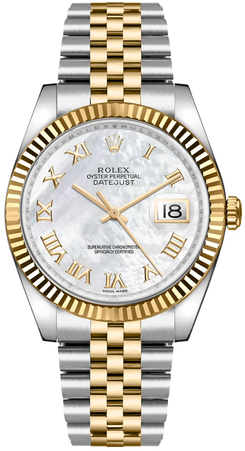 Rolex DateJust 116233 Gold & Steel Mother of Pearl Watch