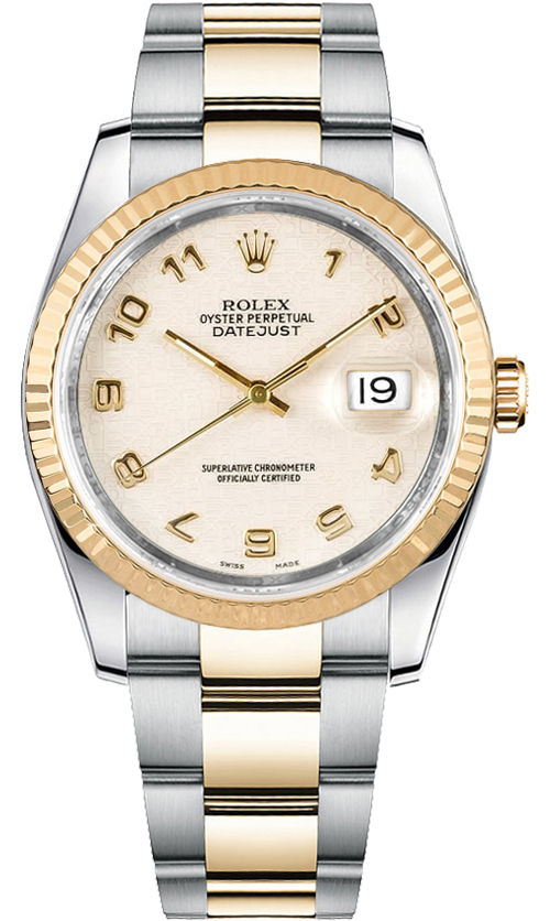 Authentic Rolex DateJust 116233 Ivory Jubilee Dial Watch