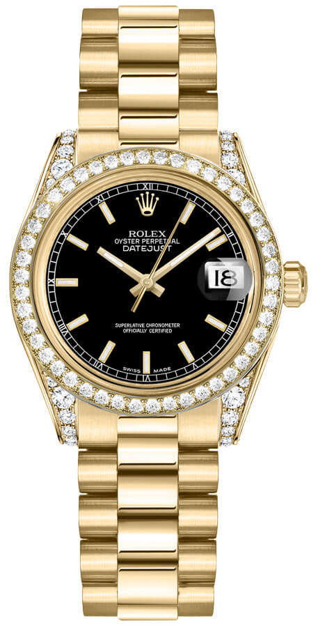 takanoriman　ROLEX DATEJUST レディース　5コマ Ladies Rolex 18K Yellow Gold Datejust President Bark Finish 6927