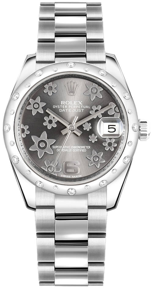 178344 Rolex Lady-Datejust Rhodium Floral Dial