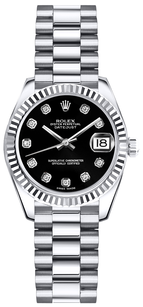 179179 Rolex Lady-Datejust Black Diamond Dial Women display picture 2