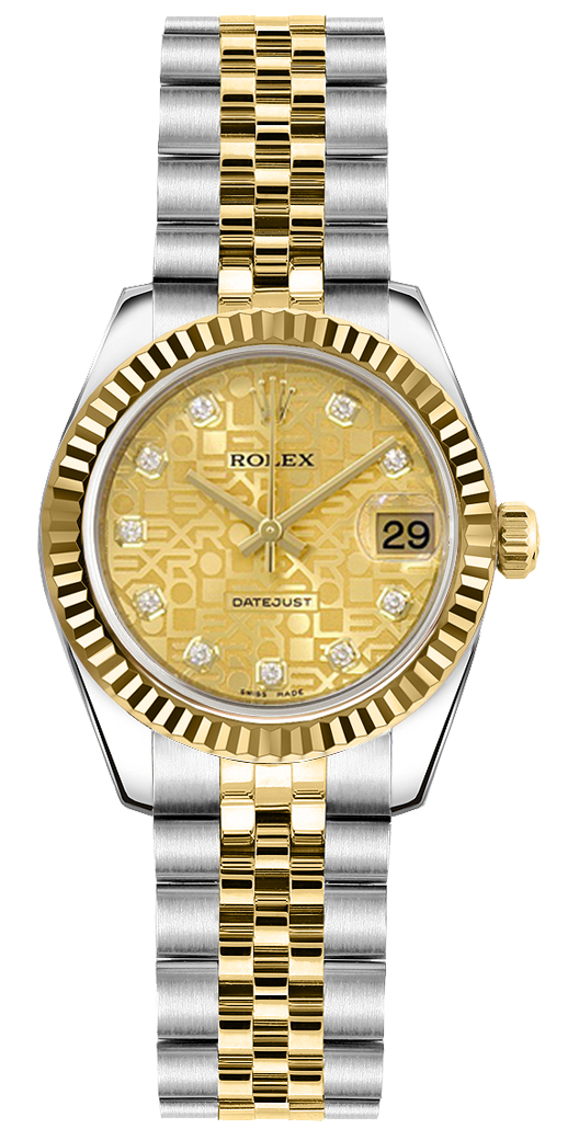 179173 Rolex Lady-Datejust Champange Jubilee Diamond Dial