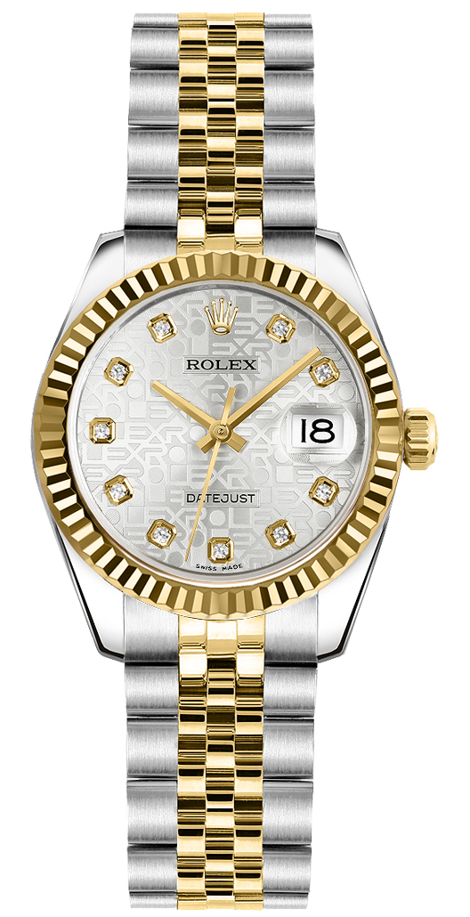 179173 Rolex Lady Datejust Silver Jubilee Dial Watch