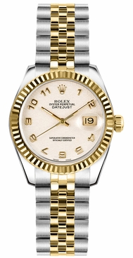 Rolex Lady-Datejust 26 Ivory Dial Watch 179173
