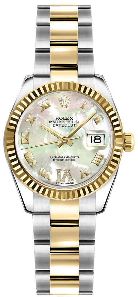 179173 Rolex Lady-Datejust Mothe of Pearl Roman Watch