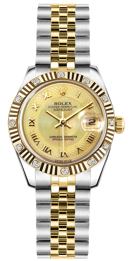 179313 Rolex Lady Datejust 26MM Diamond Bezel Watch