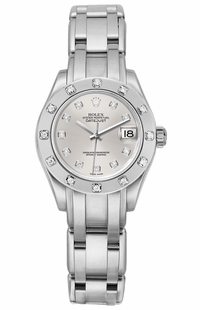 Rolex Pearlmaster Silver Dial Women's Watch 80319