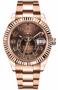 Rolex Sky-Dweller 18k Everose Gold Men's Watch 326935-0003