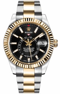 Rolex Sky-Dweller Black Dial Men's Watch 326933-0002