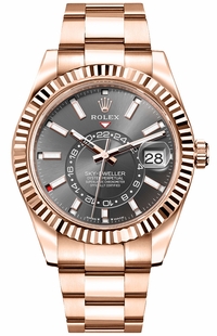 Rolex Sky-Dweller Fluted Bezel Oyster Bracelet Men's Watch 336935-0004