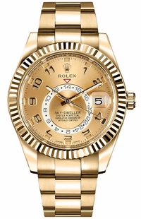 Rolex Sky-Dweller Men's Gold Watch 326938-0002