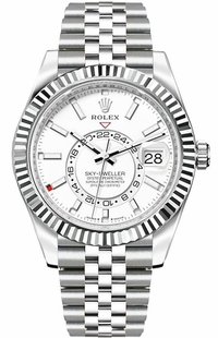 Rolex Sky-Dweller White Dial Jubilee Bracelet Men's Watch 336934-0004