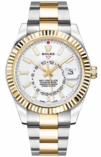 Rolex Sky-Dweller White Dial Men's Watch 326933-0009