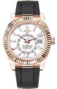 Rolex Sky-Dweller White Dial Oysterflex Bracelet Men's Watch 336235-0003