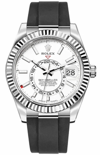 Rolex Sky-Dweller White Dial Oysterflex Bracelet Men's Watch 336239-0003