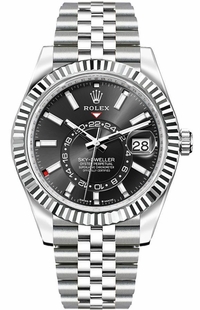 Rolex Sky-Dweller White Gold Bezel Jubilee Bracelet Men's Watch 336934-0008