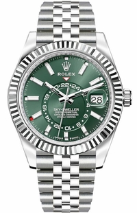 Rolex Sky-Dweller White Gold Fluted Bezel Men's Watch 336934-0002