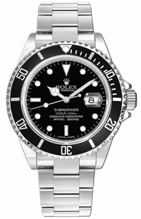 Rolex Submariner Date 40mm Oystersteel Black Dial Men's Watch 16610
