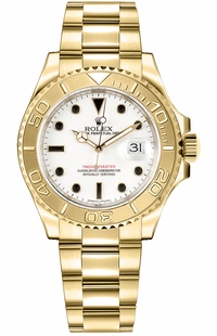 Rolex Yacht-Master 35 Gold Watch 168628