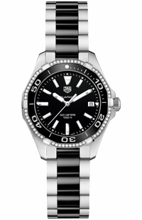 Tag Heuer Aquaracer Black Dial Diamond Ladies Sport Watch WAY131G.BA0913