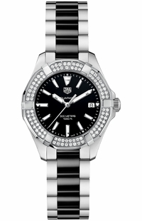 Tag Heuer Aquaracer Black Dial Diamond Ladies Watch WAY131E.BA0913