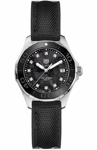 Tag Heuer Aquaracer Black Pearl & Diamond Ladies Dive Watch WAY131M.FT6092