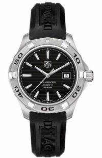 Tag Heuer Aquaracer Calibre 5 Guilloche Black Dial Men's Watch WAP2010.FT6027