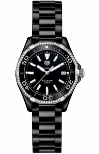 Tag Heuer Aquaracer Diamond Black Ceramic Women's Watch WAY1395.BH0716