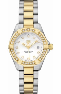 Tag Heuer Aquaracer Diamond & Gold Ladies Luxury Watch WBD1423.BB0321