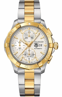 Tag Heuer Aquaracer Silver & Gold Chronograph Men's Watch CAP2120.BB0834