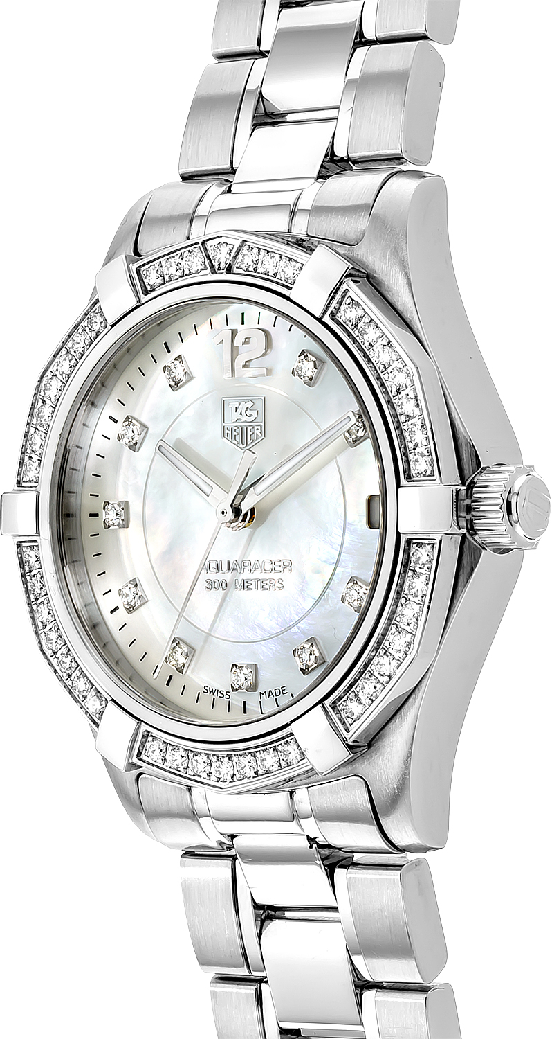 ⭐️HOST PICK ⭐️ Tag Heuer Ladies 32mm Aquaracer with Pearl Face & Diamonds Tag Heuer | Accessories | Host Pick Tag Heuer Ladies 32mm  main image 4