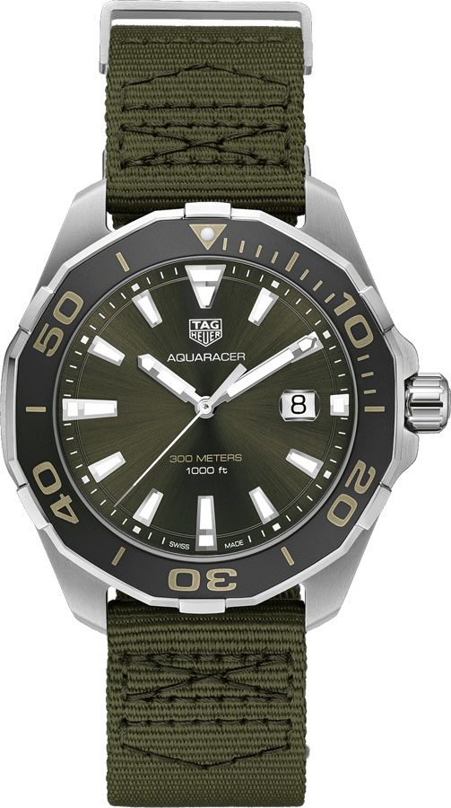 【OH・外装研磨済】TAG HEUER アクアレーサー WAY101E カーキ WAY101E.FC8222 TAG Heuer Aquaracer Mens Watch