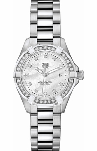 Tag Heuer Aquaracer White Mother of Pearl Diamond Women's Watch WBD1415.BA0741