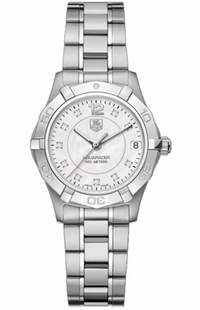 Tag Heuer Aquaracer White Pearl Diamond Dial Women's Watch WAF1312.BA0817
