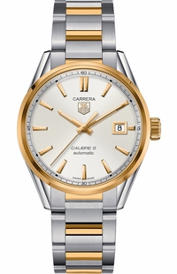 Tag Heuer Carrera 39mm Gold & Steel Men's Watch  WAR215B.BD0783