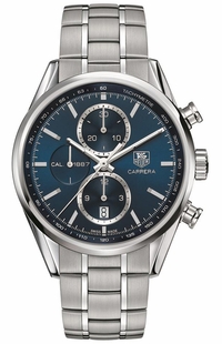 Tag Heuer Carrera Blue Dial Calibre 1887 Siwss Men's Watch CAR2115.BA0724