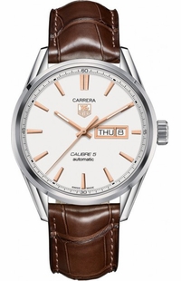 Tag Heuer Carrera Day Date Silver Dial Men's Watch WAR201D.FC6291