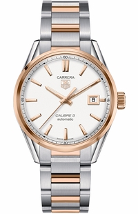 Tag Heuer Carrera Rose Gold & Steel Men's Watch WAR215D.BD0784
