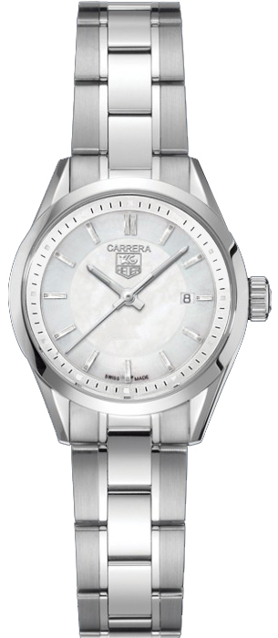 WV1415.BA0793 TAG Heuer Carrera White MOP Ladies Quartz Watch display picture 1