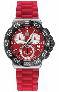 Tag Heuer Formula 1 Red Dial 41mm Chronograph Men's Watch CAH1112.BT0706