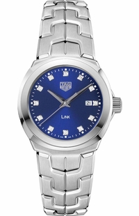 Tag Heuer Link 32mm Blue Dial Diamond Markers Women's Watch WBC1318.BA0600