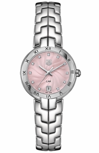Tag Heuer Link Pink Dial Diamond Women's Watch WAT1313.BA0956