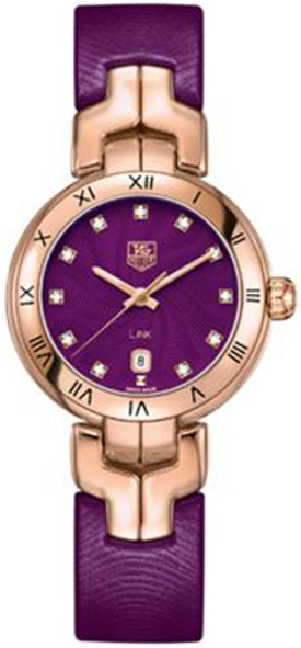 TAG Heuer Link Watch WT141B Quartz Purple Dial Stainless Steel Women\'s HEUER TAG Heuer Link Watch WT141B Quartz Purple Dial Stainless  main image 4