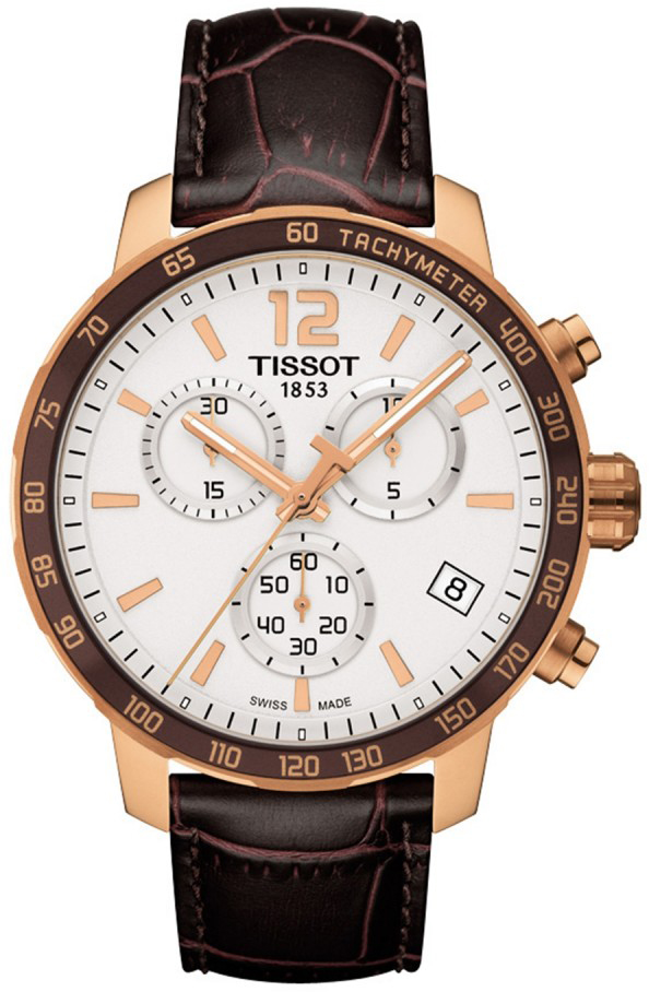 T095.417.36.037.00 Rose Gold PVD Brown Leather Tissot Quickster