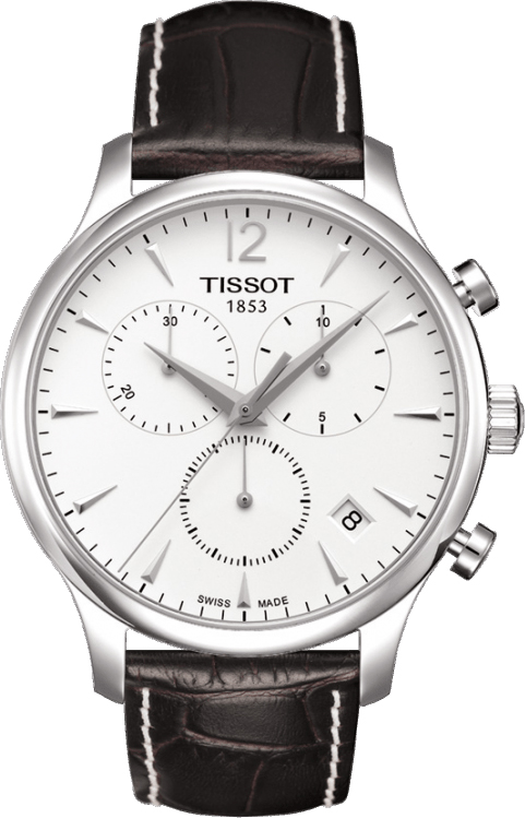 T063.617.16.037.00 Tradition Quartz Chronograph Men's - Silver Dial
