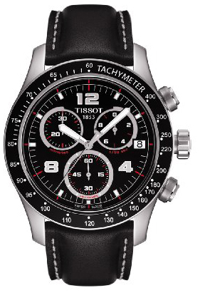 NEW Tissot V8 T0394171605700T Black Chronograph Dial Mens Watch.