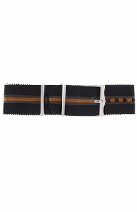 Tudor 22mm Inlet Black, Grey & Orange Fabric OEM Nato Watch Strap 4206560