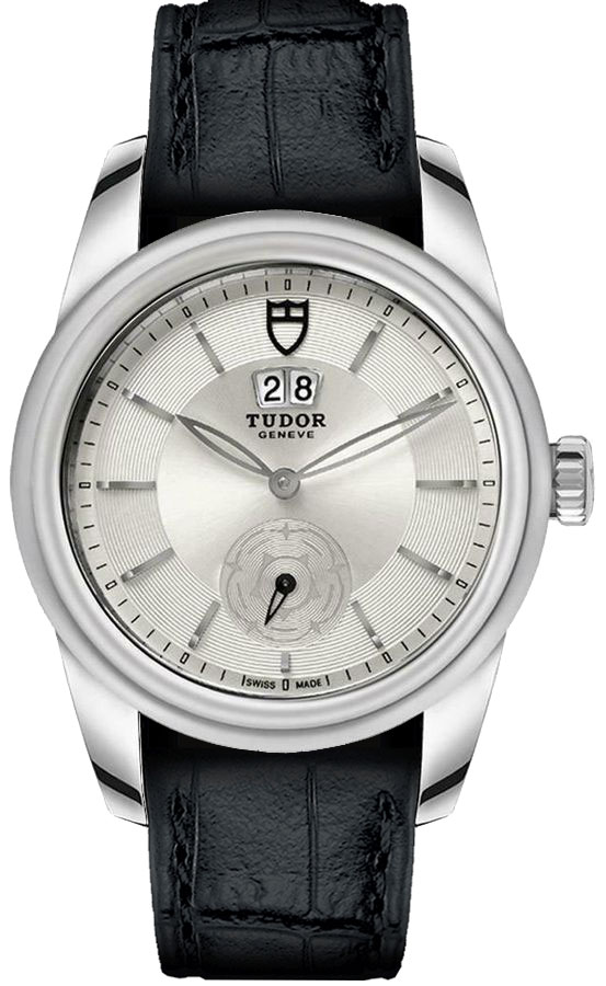 M57000-Silver Tudor Glamour Double Date Silver Dial Men's Watch